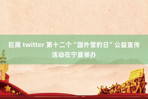 巨屌 twitter 第十二个“国外雪豹日”公益宣传活动在宁夏举办