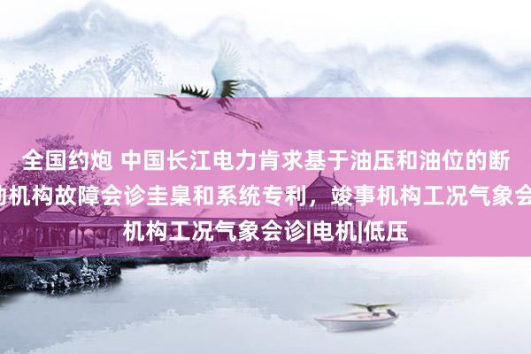 全国约炮 中国长江电力肯求基于油压和油位的断路器液压操动机构故障会诊圭臬和系统专利，竣事机构工况气象会诊|电机|低压